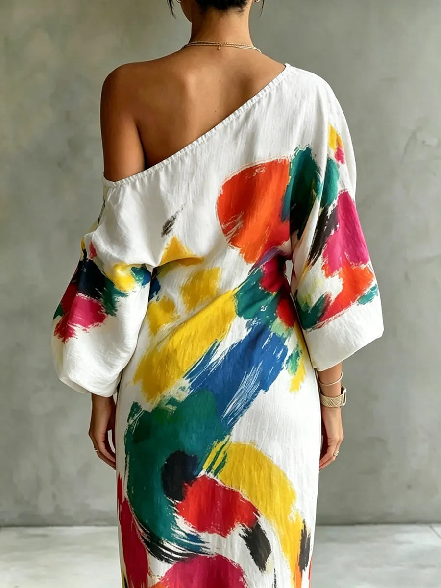 Wendeline | Vibrant Off Shoulder Maxi Dress