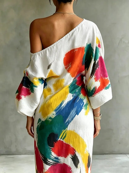 Wendeline | Vibrant Off Shoulder Maxi Dress