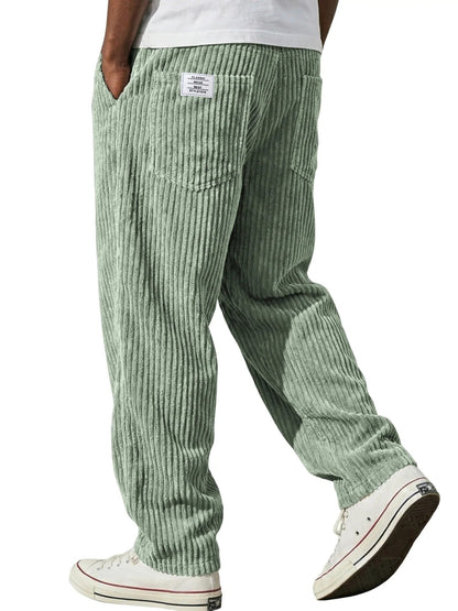 Tennyson | Ribbed Corduroy Straight Leg Trousers
