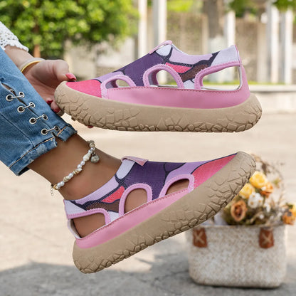 Elvara | Cushioned Cutout Walking Shoes