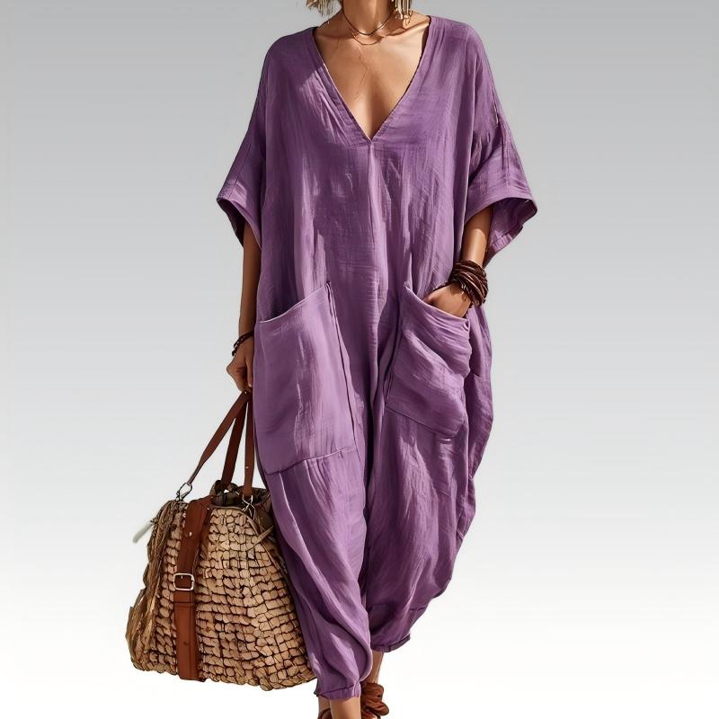 Elsinore | Breezy Batwing Pocket Jumpsuit