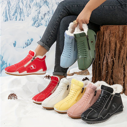 Jovelle | Plush Lined Zip Ankle Boots