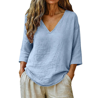 Elovyn | V Neck Casual Blouse