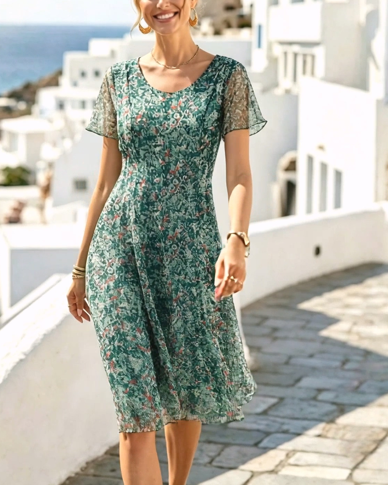Zylisse | Floral Mesh Midi Dress