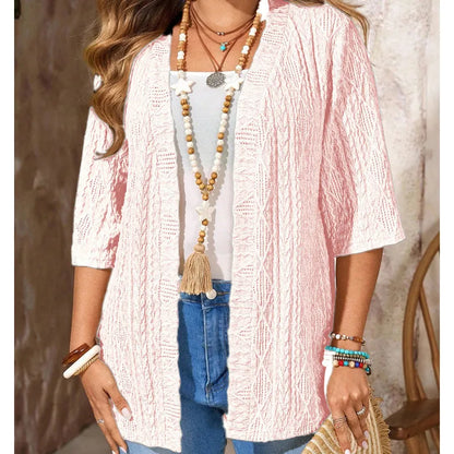 Queniva | Open Front Layered Cardigan Set