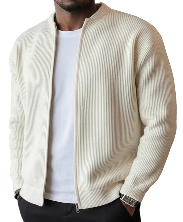 Reed | Refined Ribbed Zip Cardigan