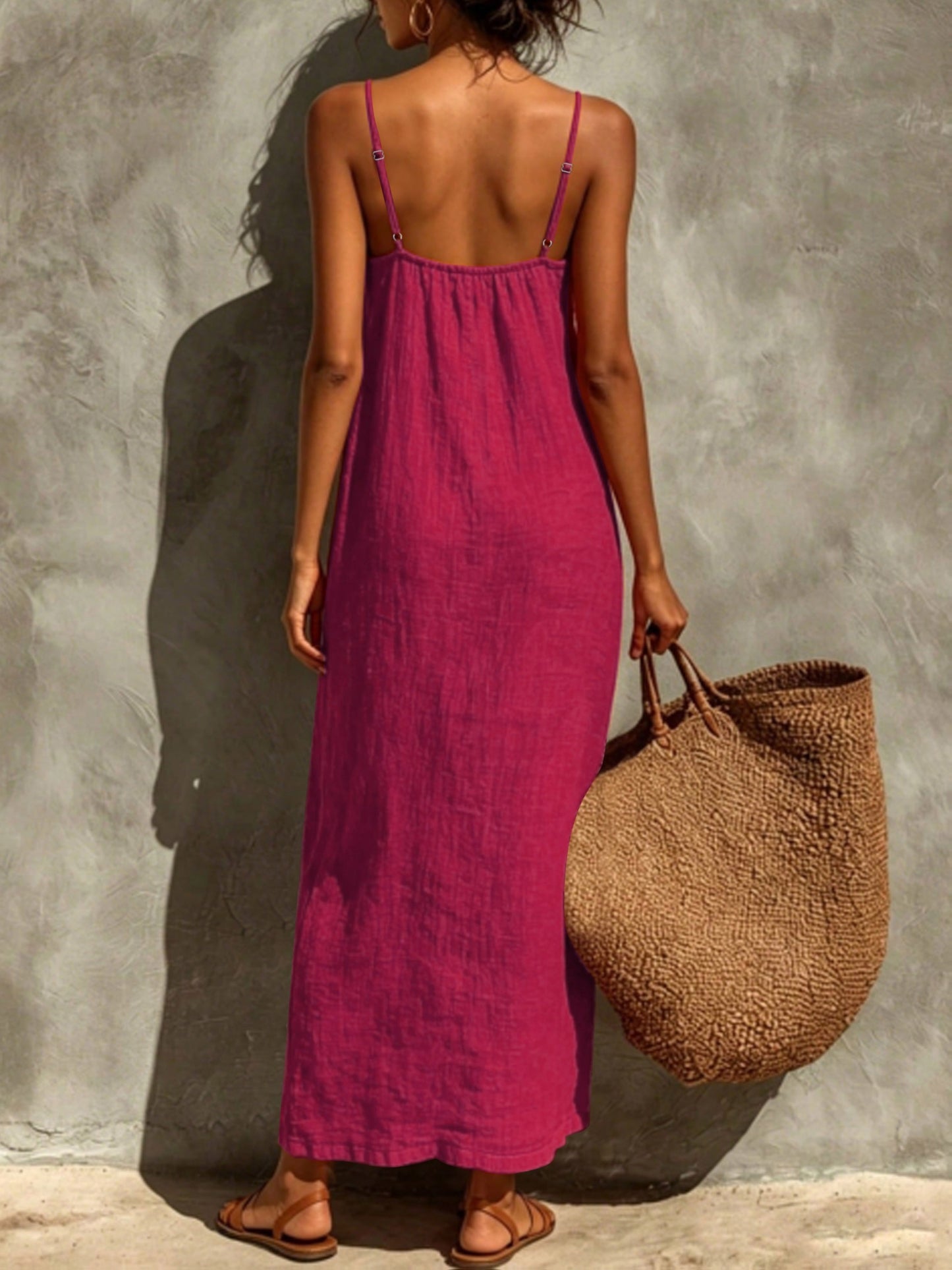 Odaline | Minimalist Strappy Maxi Dress