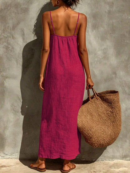 Odaline | Minimalist Strappy Maxi Dress