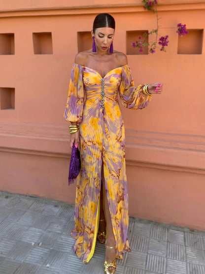 Aurevella | Elegant Printed Maxi Dress