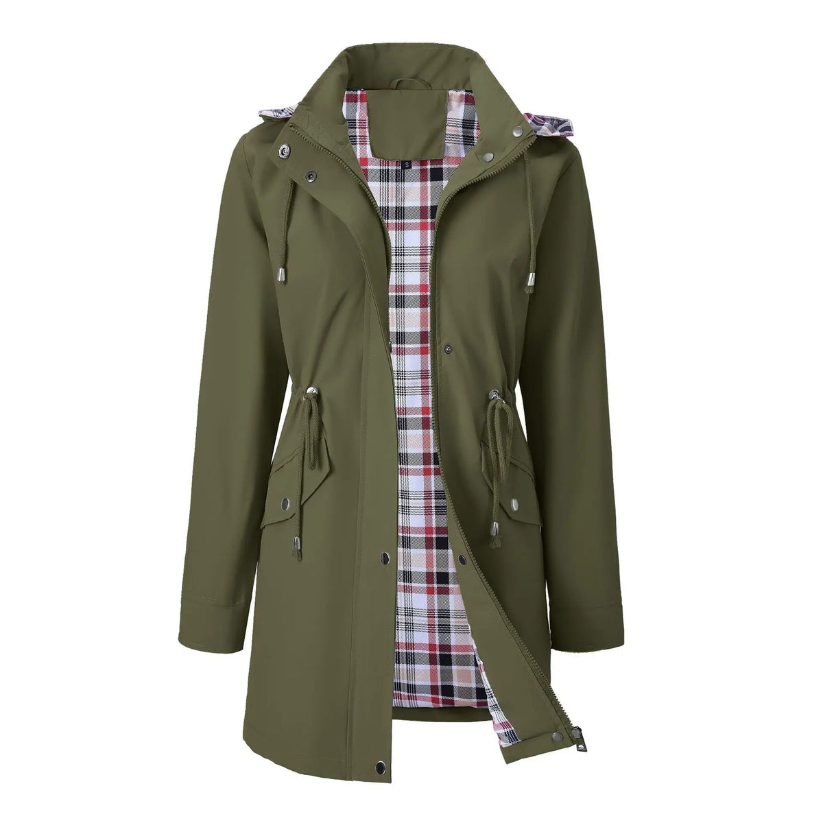 Georgina | Drawstring Waist Hooded Coat