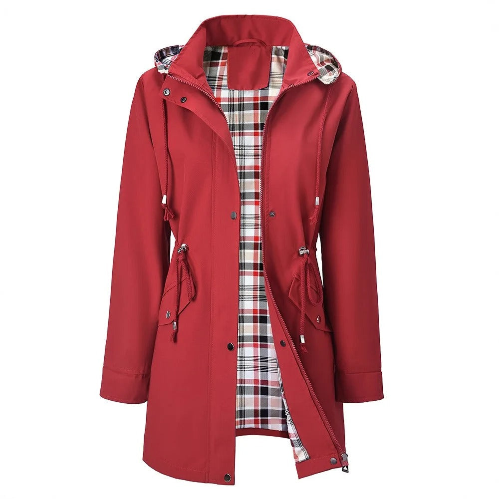Georgina | Drawstring Waist Hooded Coat