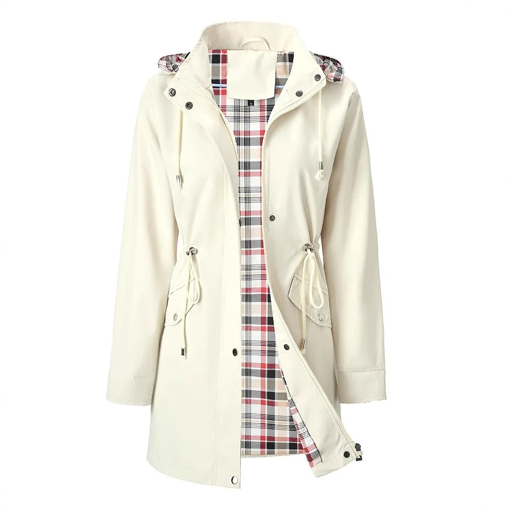 Georgina | Drawstring Waist Hooded Coat