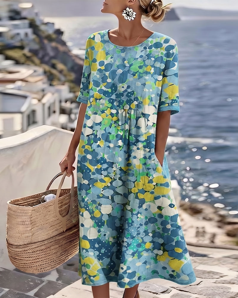 Orlena | Floral Print Relaxed Midi Dress