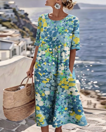 Orlena | Floral Print Relaxed Midi Dress