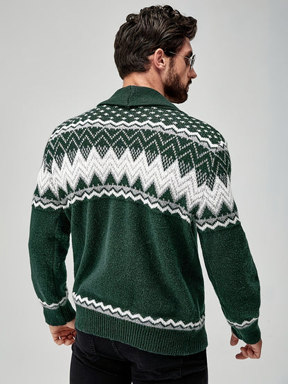 Torrance | Nordic Pattern Button Cardigan