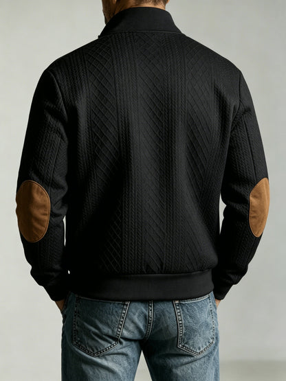 Montrose | Textured Stand Collar Zip Jacket