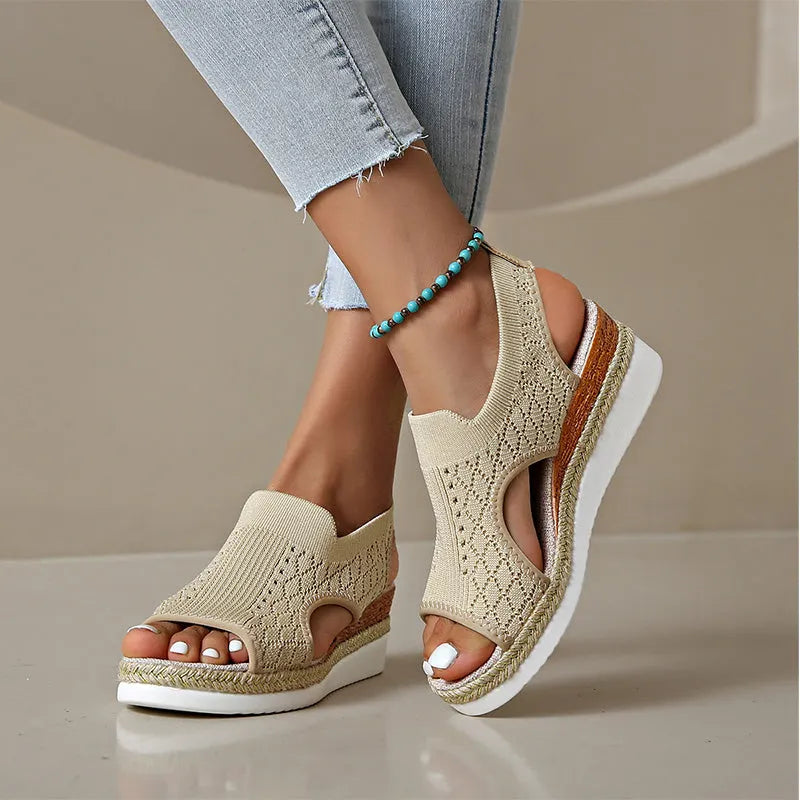 Briseina | Cushioned Platform Walking Sandals