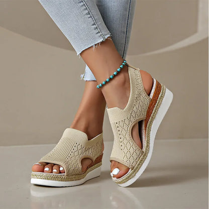 Briseina | Cushioned Platform Walking Sandals