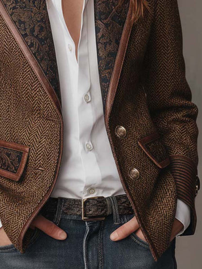 Jovara | Paisley Lapel Tailored Blazer