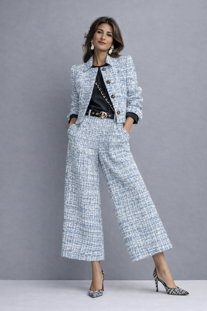 Prynelle | Textured Tailored Two Piece Set