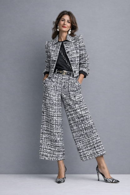 Prynelle | Textured Tailored Two Piece Set