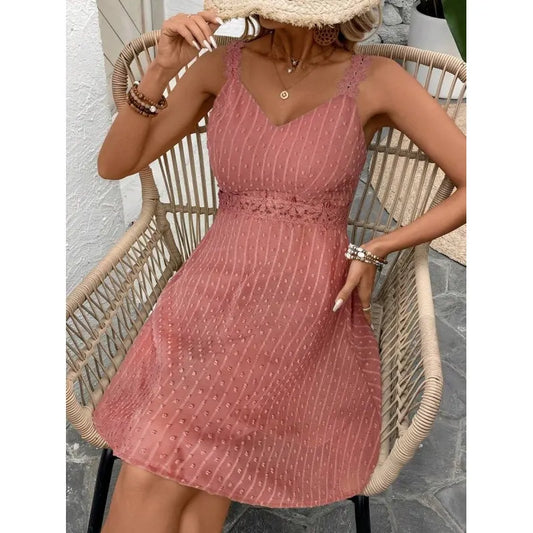 Delysia | Romantic Swiss Dot Mini Dress
