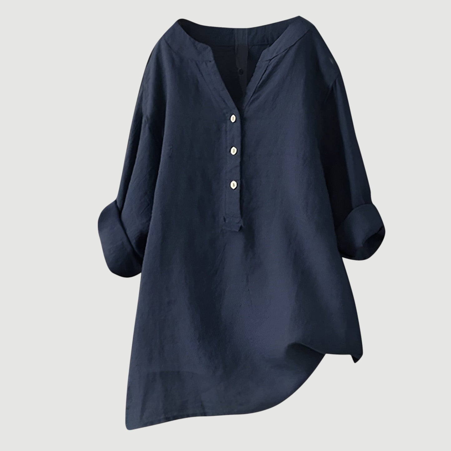 Liora | Oversized Henley Style Blouse