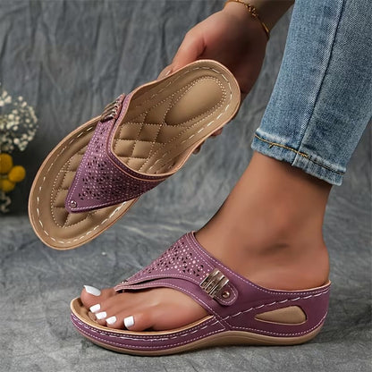 Solvane | Cutout Comfort Slide Sandals