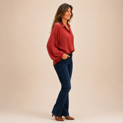 Marcelline | Relaxed Collar Button Blouse