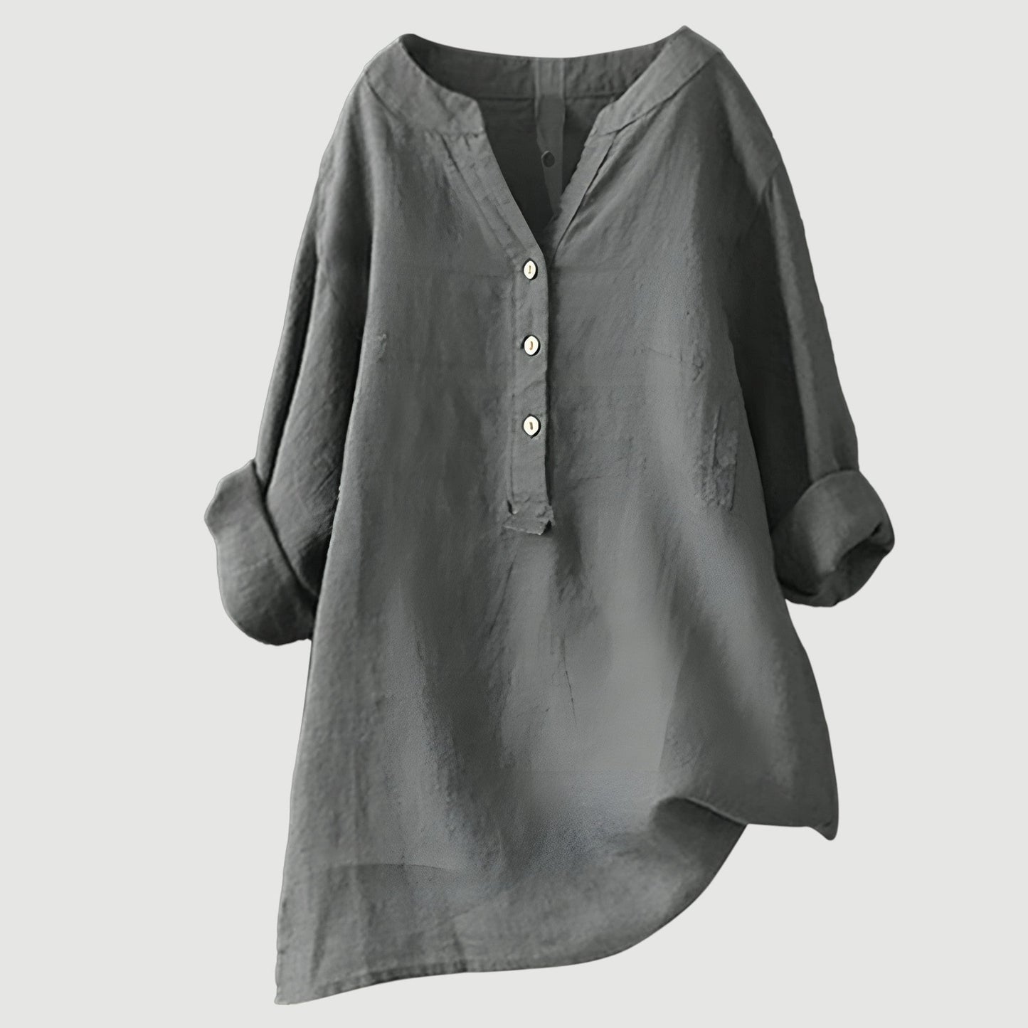 Liora | Oversized Henley Style Blouse