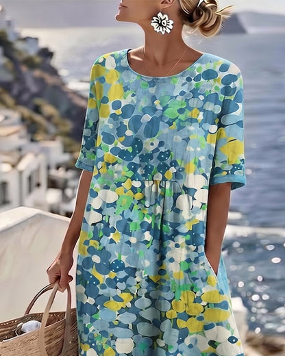 Orlena | Floral Print Relaxed Midi Dress