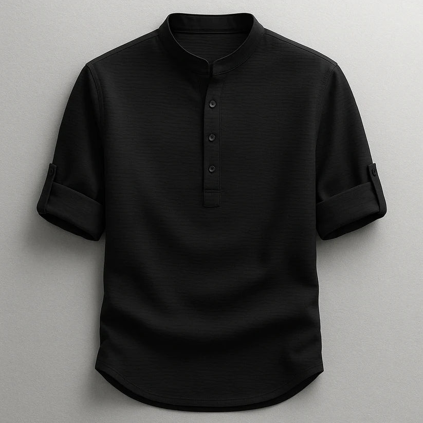 Kendrick | Waffle Knit Henley Shirt