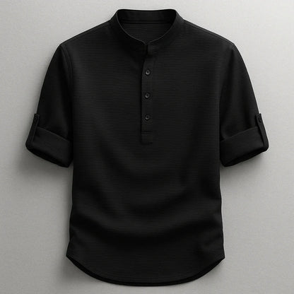 Kendrick | Waffle Knit Henley Shirt
