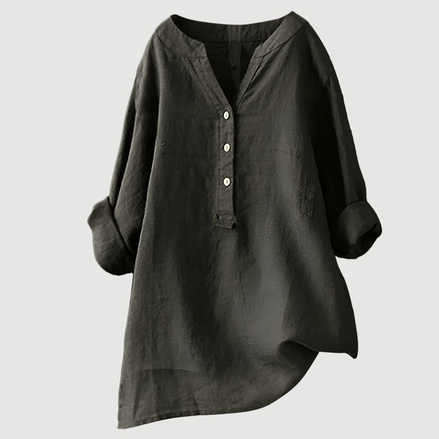 Liora | Oversized Henley Style Blouse