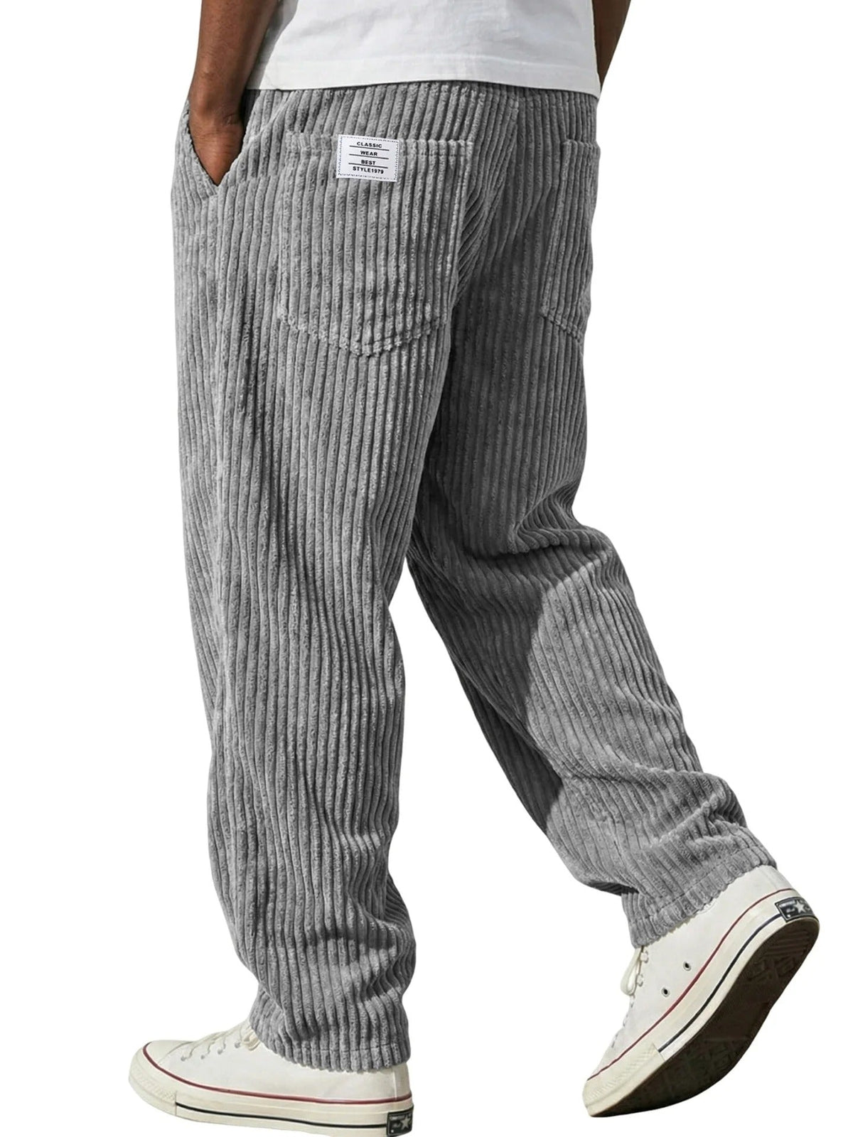 Tennyson | Ribbed Corduroy Straight Leg Trousers