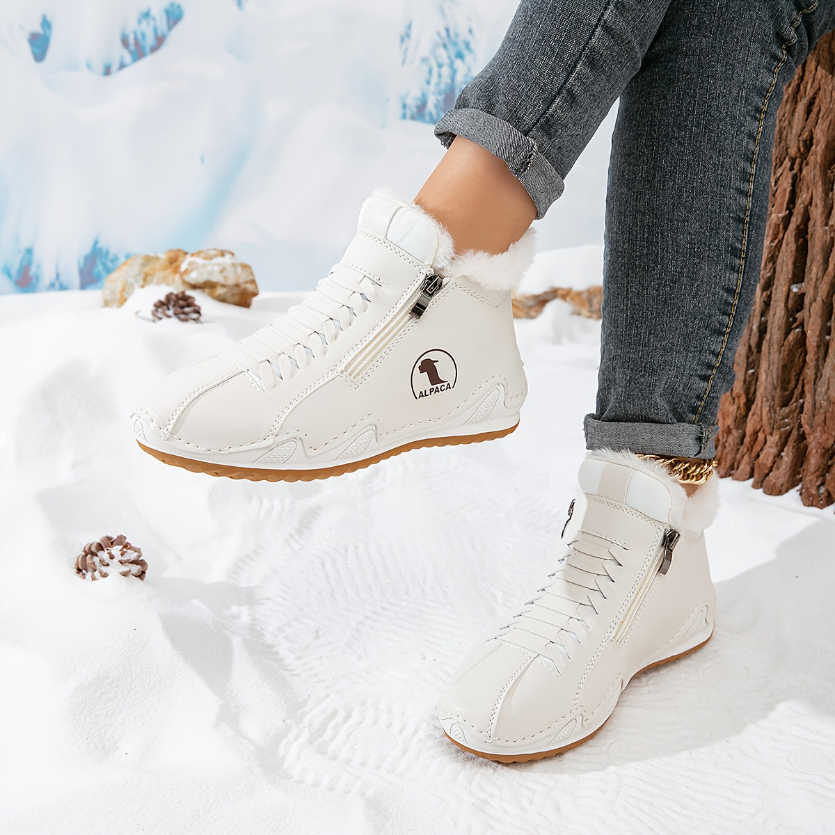 Jovelle | Plush Lined Zip Ankle Boots