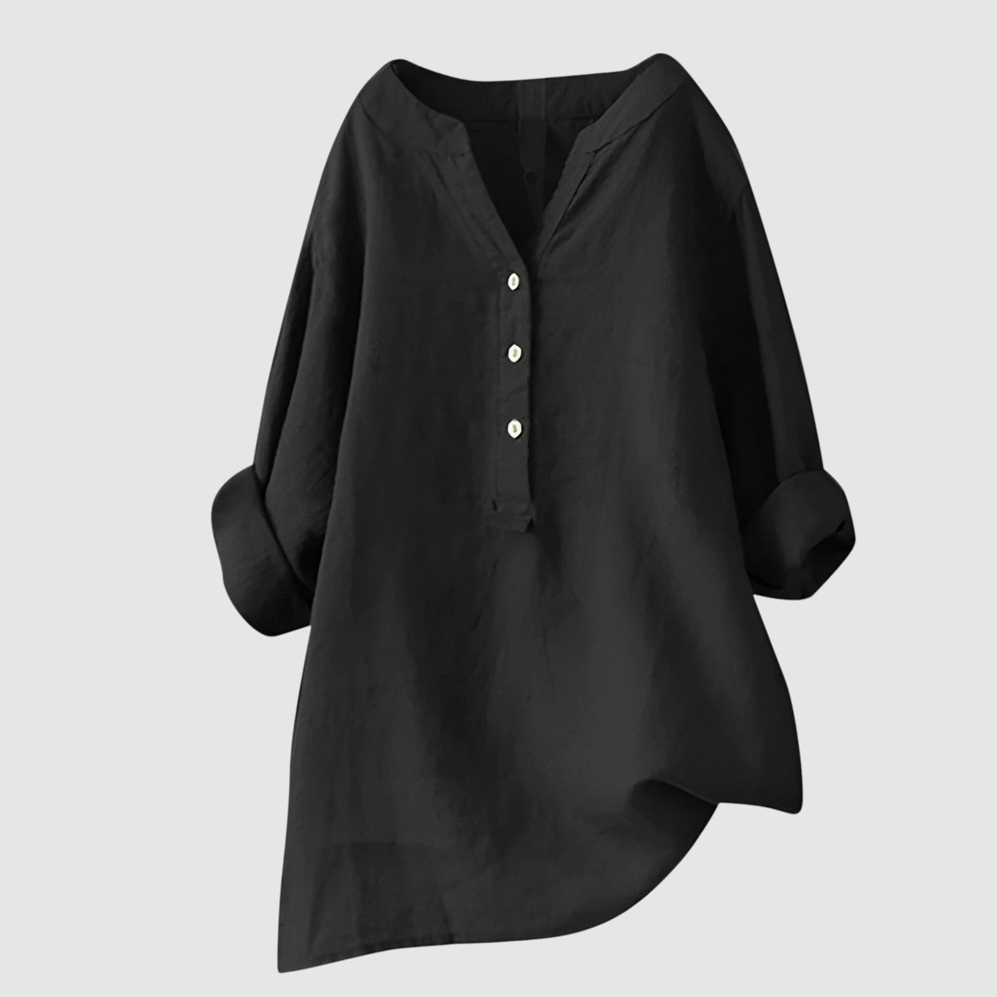 Liora | Oversized Henley Style Blouse