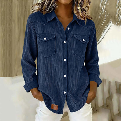 Renavia | Casual Corduroy Button Up Shirt