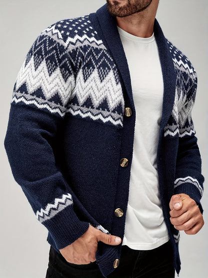 Torrance | Nordic Pattern Button Cardigan