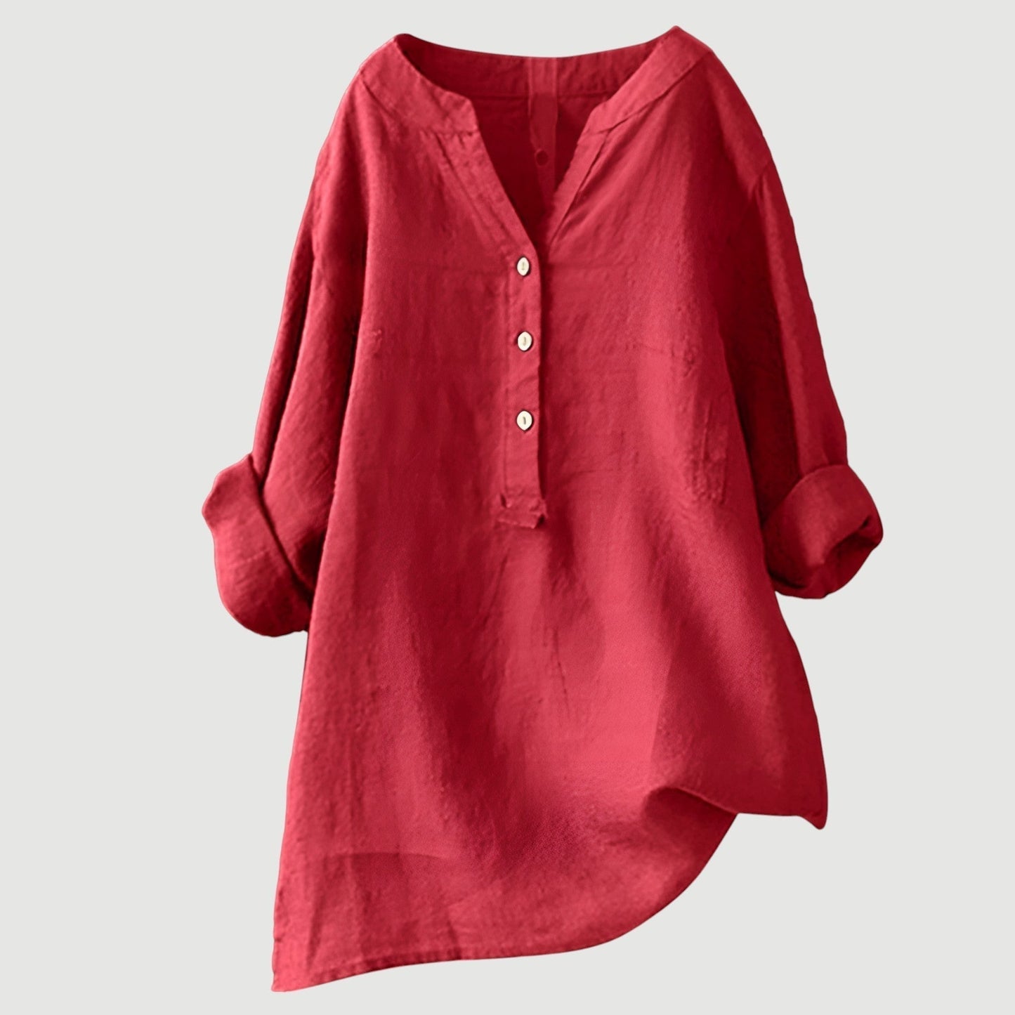 Liora | Oversized Henley Style Blouse