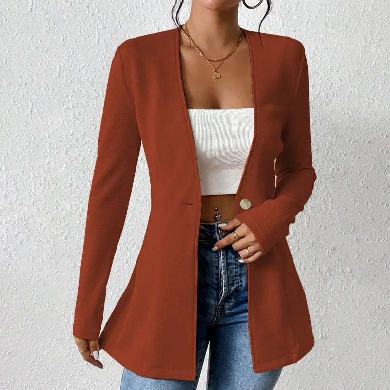 Wisteria | Tailored Open Neck Longline Blazer