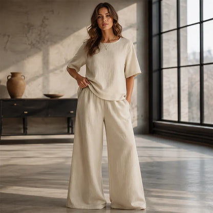 Taverine | Relaxed Wide Leg Two Piece Set