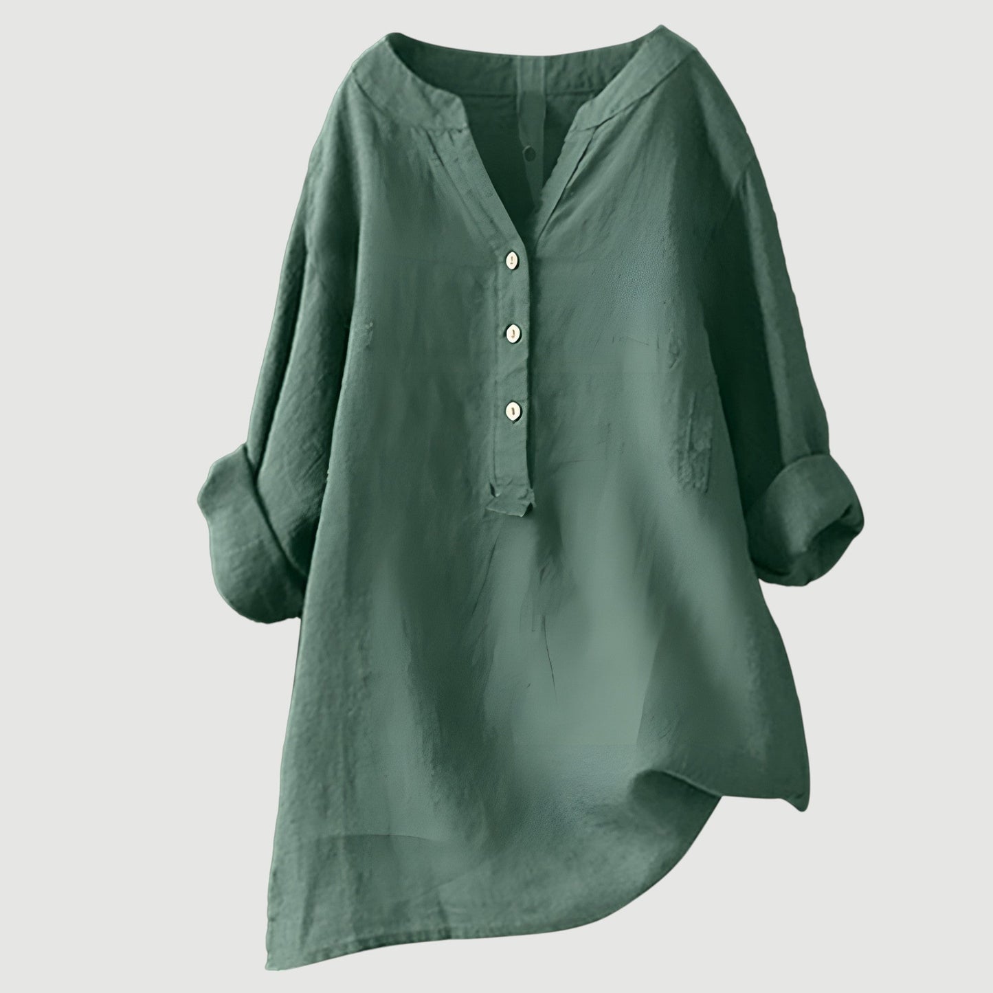 Liora | Oversized Henley Style Blouse