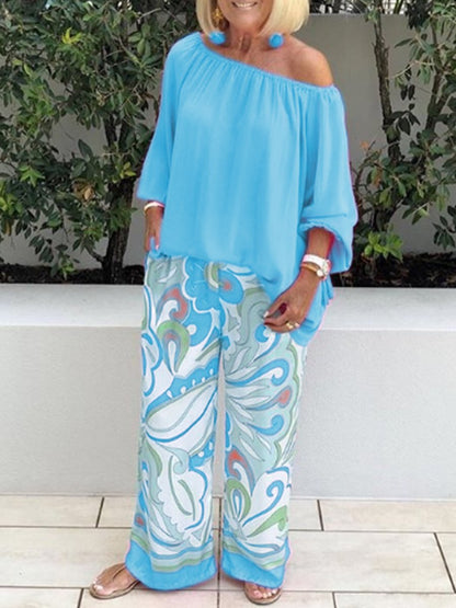 Selora | Off Shoulder Top and Wide Leg Set