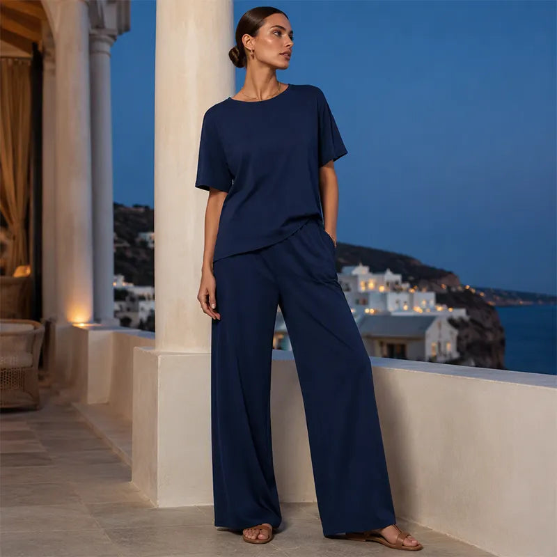 Taverine | Relaxed Wide Leg Two Piece Set