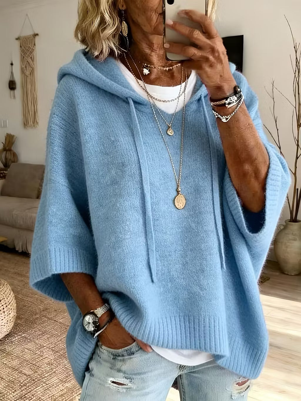 Hespera | Cozy Hooded Knit Sweater