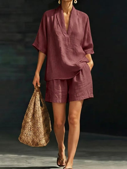 Kaelune | Relaxed Top and Shorts Set