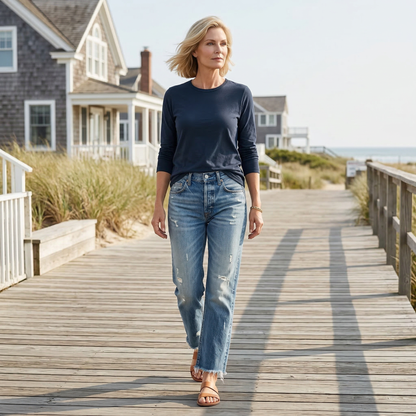 Elira | Cropped Straight Leg Jeans