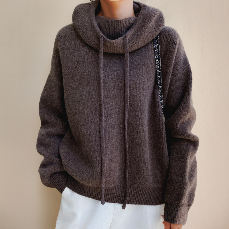 Julitta | Oversized Drawstring Knit Sweater
