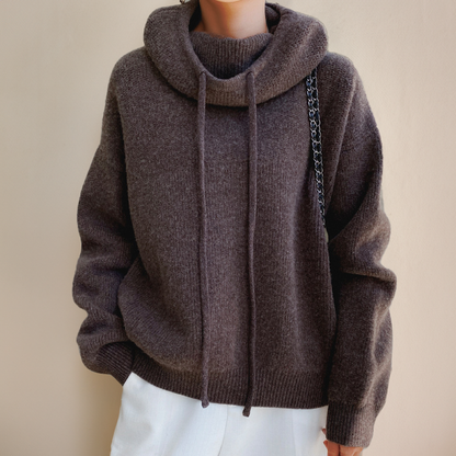 Julitta | Oversized Drawstring Knit Sweater
